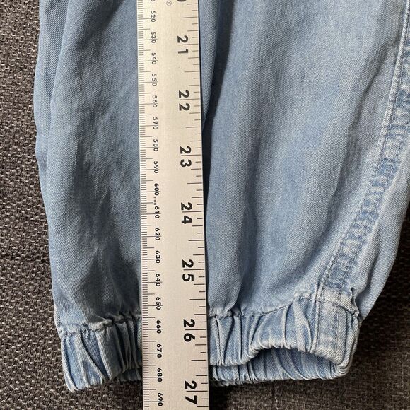 Love Tree Pull On Jogger‎ Pants Elastic Waist Chambray Tencel Women's Medium - Picture 6 of 8
